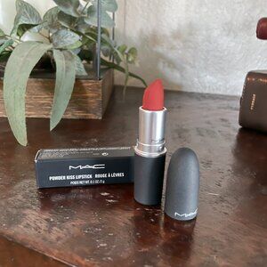 NIB MAC POWDER KISS LIPSTICK - DEVOTED TO CHILI